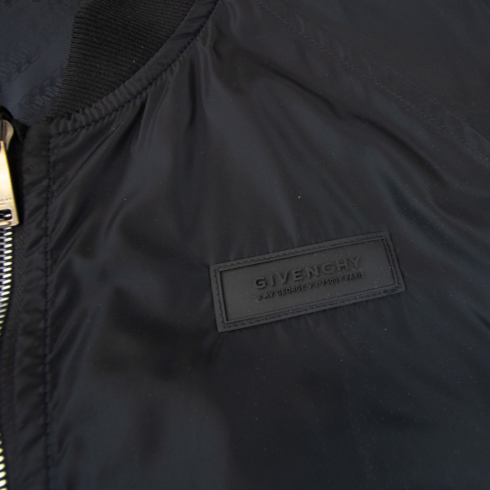 Givenchy Chain Motif Reversible Bomber Jacket Black 001