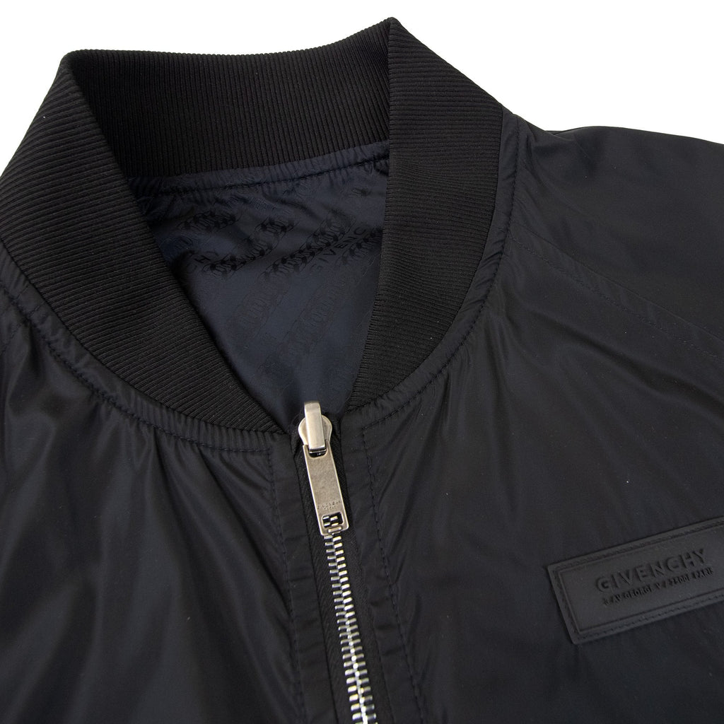 Givenchy Chain Motif Reversible Bomber Jacket Black 001