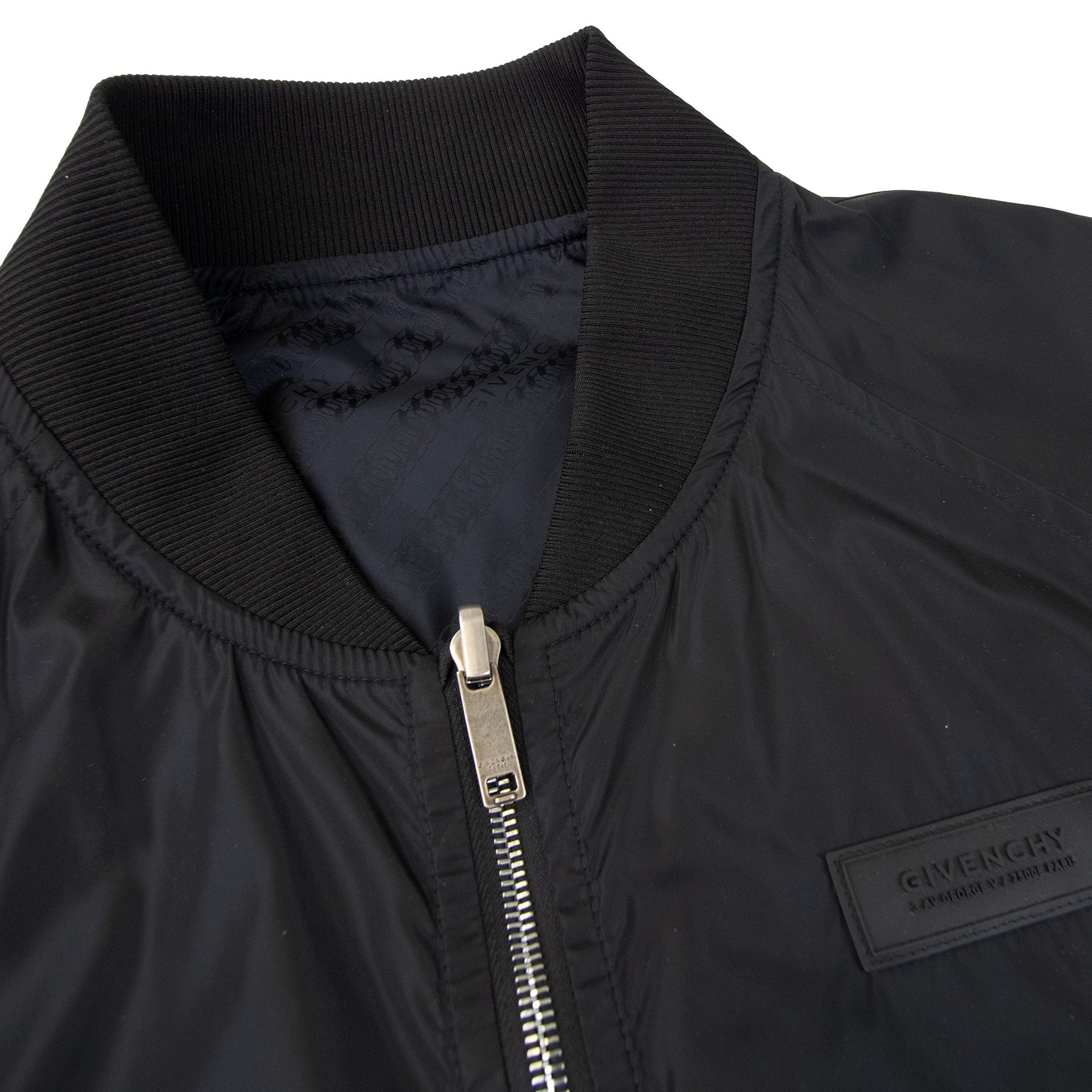 Givenchy Chain Motif Reversible Bomber Jacket Black 001