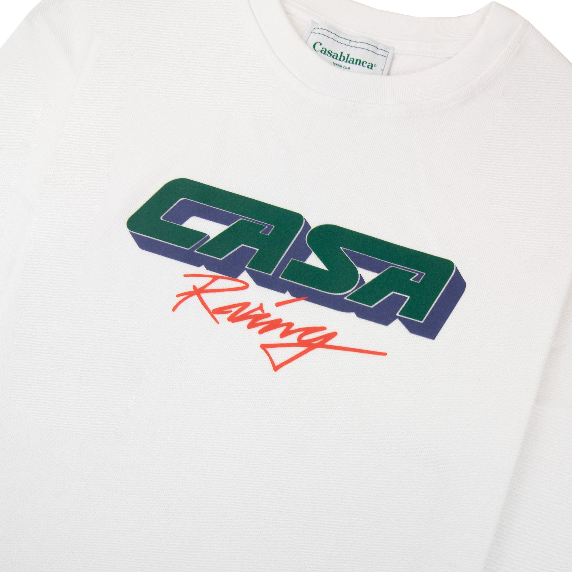 Casablanca Casa Racing 3d Printed Oversized T Shirt White 003