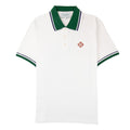 Casablanca Textured Pique Polo White 001