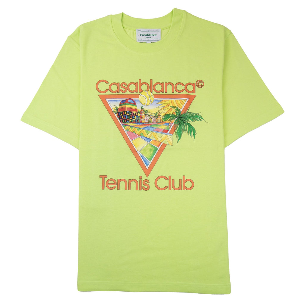 Casablanca Afro Cubism Tennis Club T Shirt Pale Green