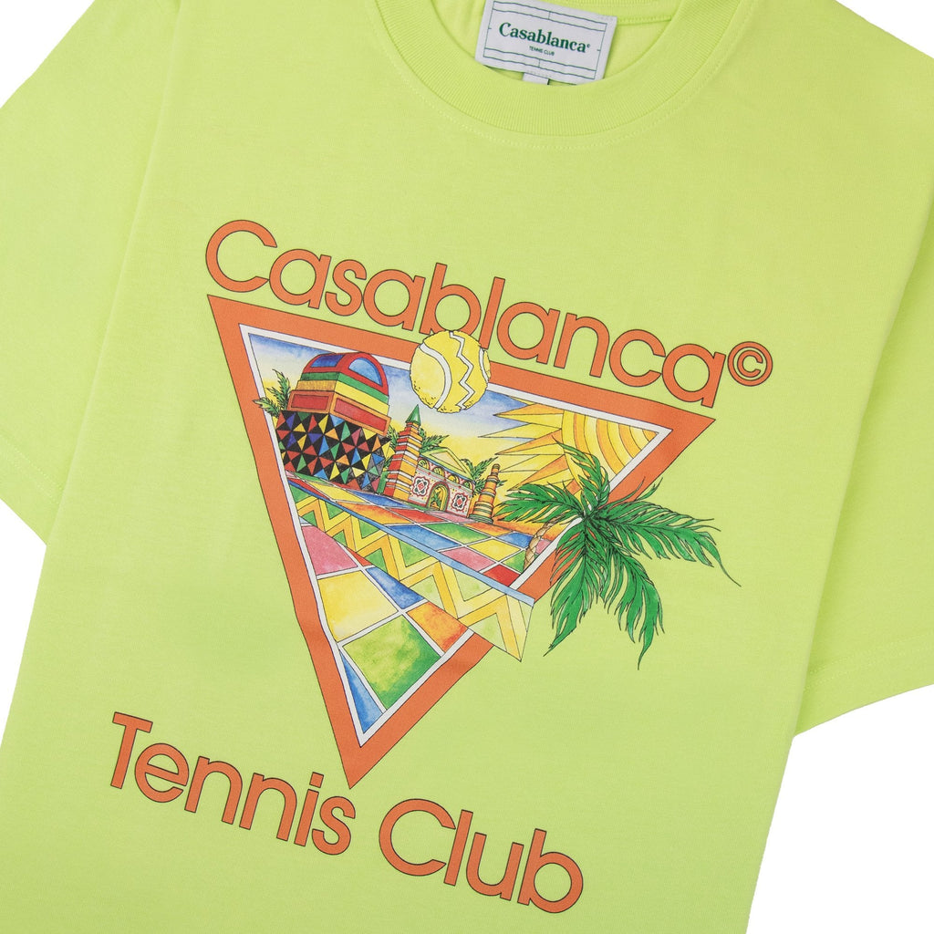 Casablanca Afro Cubism Tennis Club T Shirt Pale Green