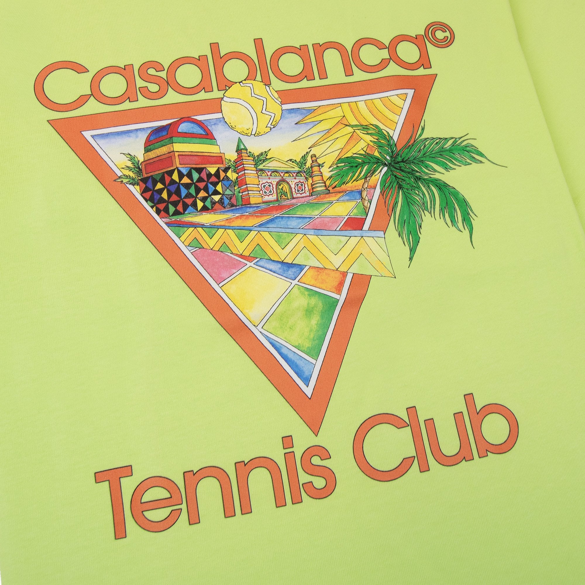 Casablanca Afro Cubism Tennis Club T Shirt Pale Green