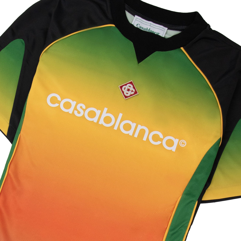 Casablanca Gradient Football T Shirt Bird Eye Mesh