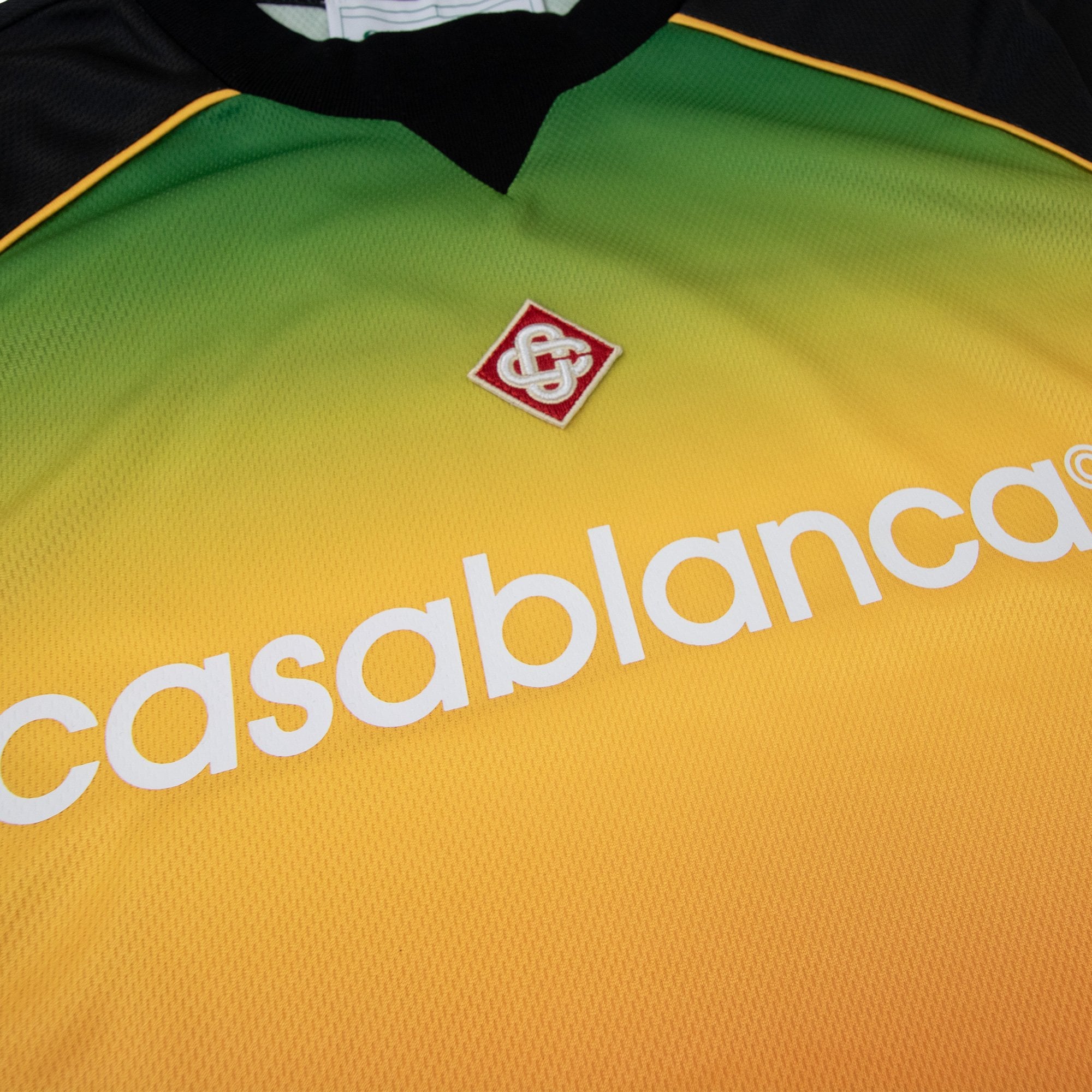 Casablanca Gradient Football T Shirt Bird Eye Mesh
