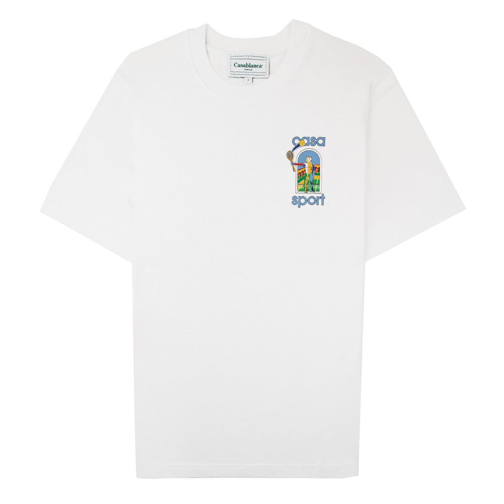 Casablanca Le Jeu Printed Logo T Shirt White 001