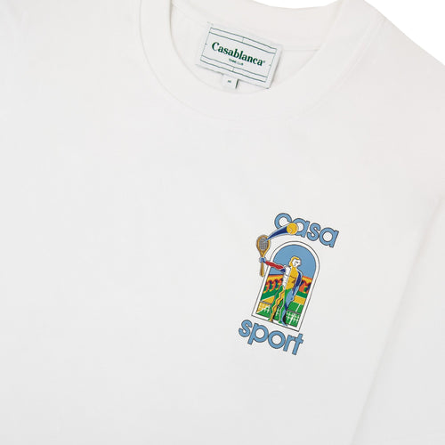 Casablanca Le Jeu Printed Logo T Shirt White 001