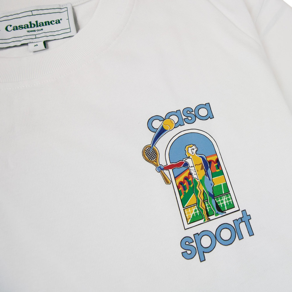 Casablanca Le Jeu Printed Logo T Shirt White 001