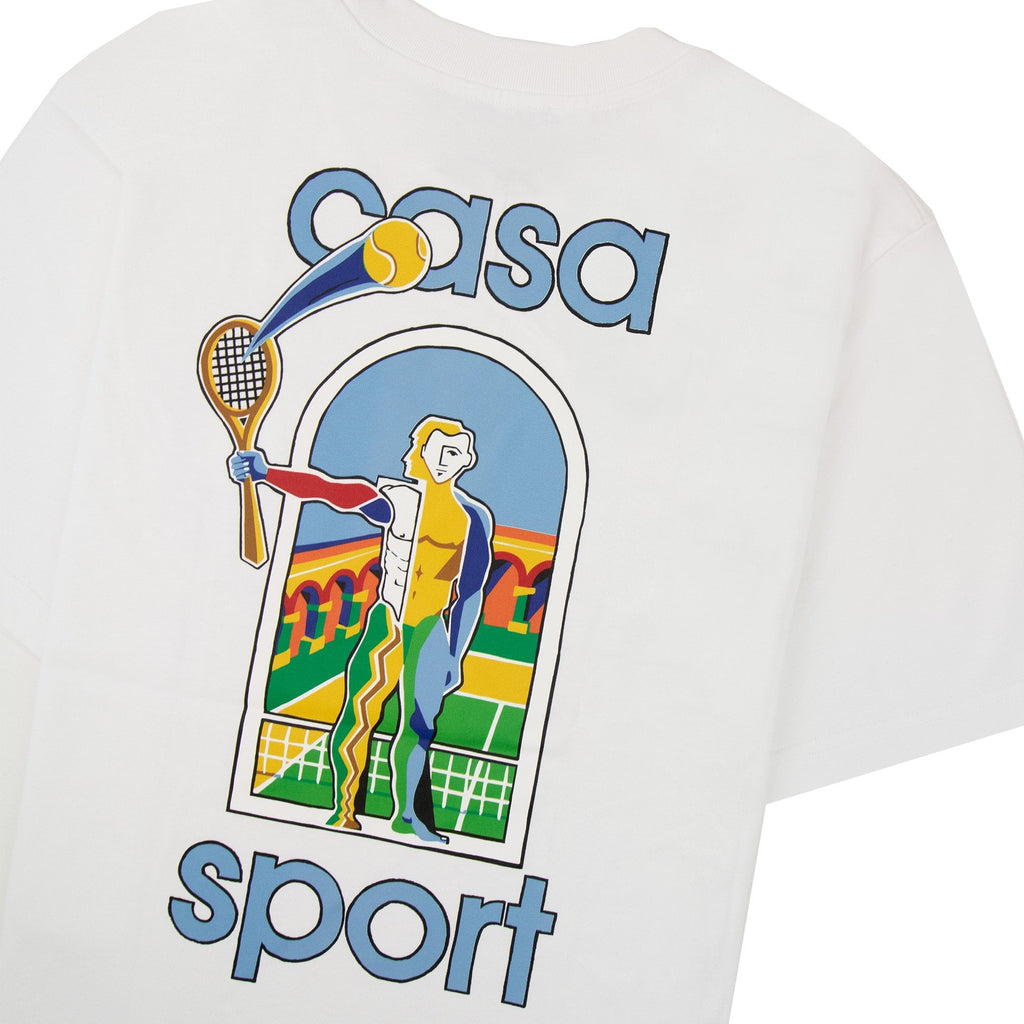 Casablanca Le Jeu Printed Logo T Shirt White 001
