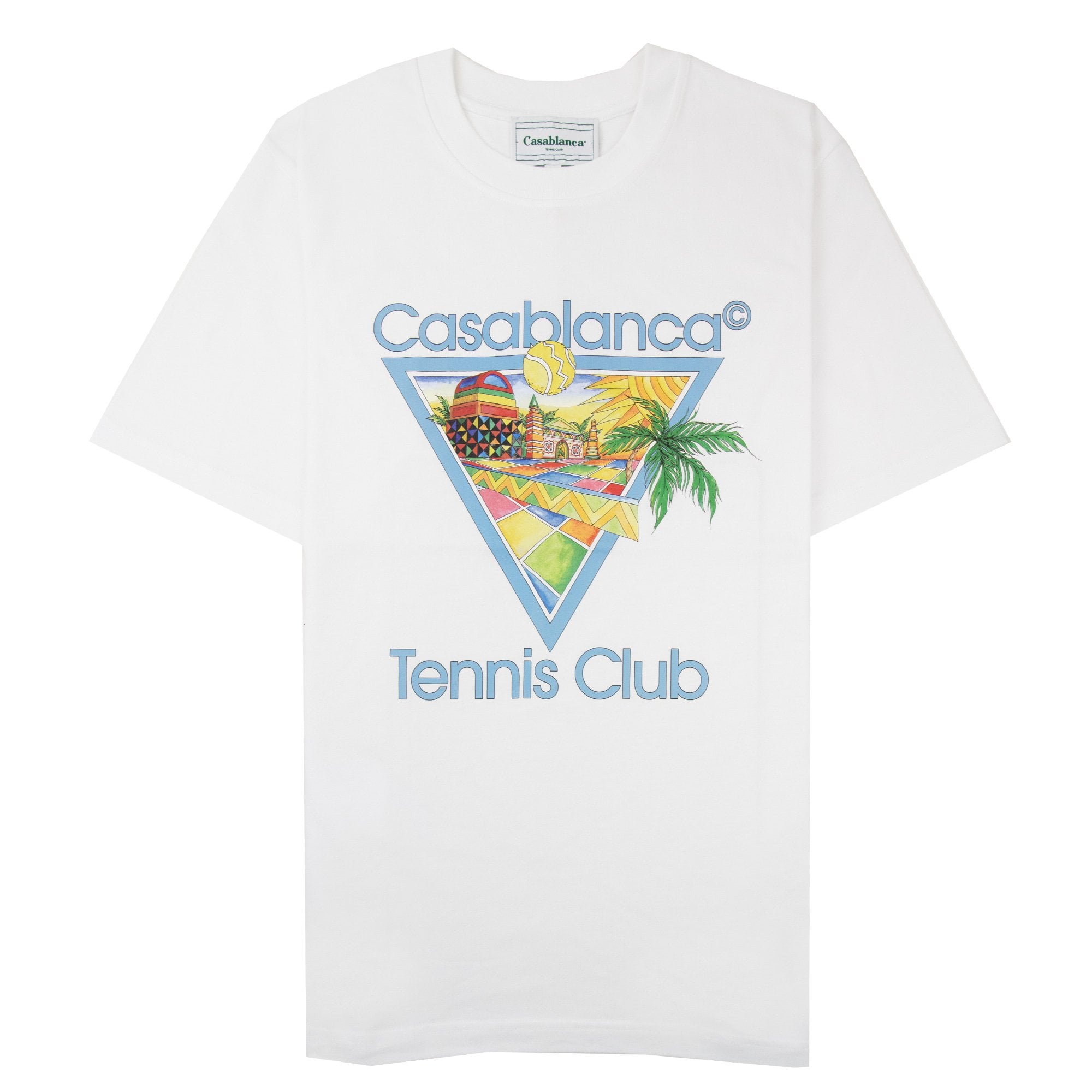 Casablanca Afro Cubism Tennis Club T Shirt White 001