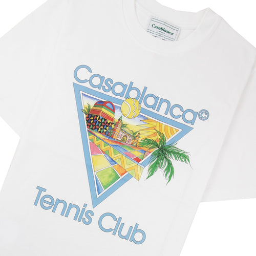 Casablanca Afro Cubism Tennis Club T Shirt White 001