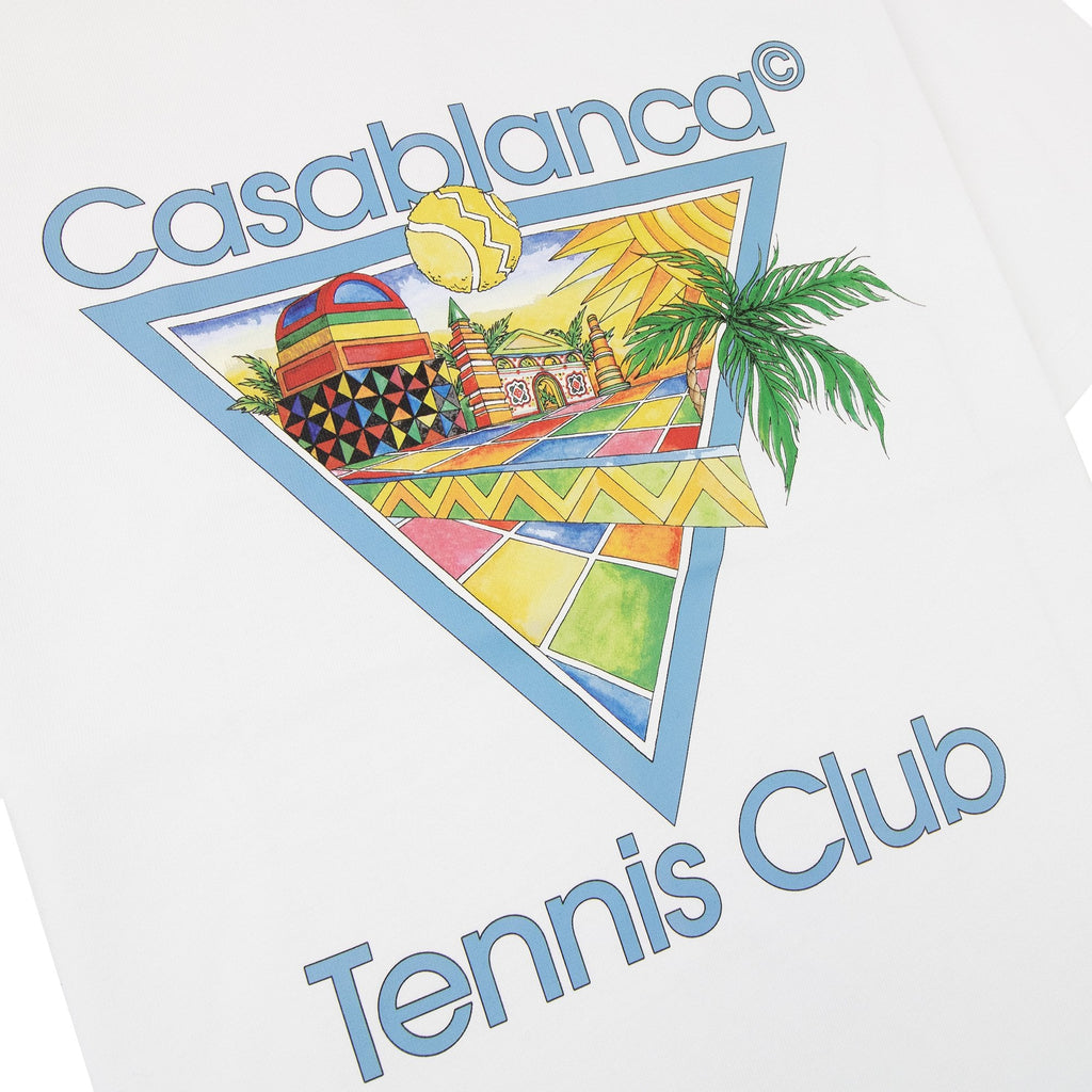 Casablanca Afro Cubism Tennis Club T Shirt White 001