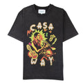 Casablanca Music For The People Print T Shirt Faded Black