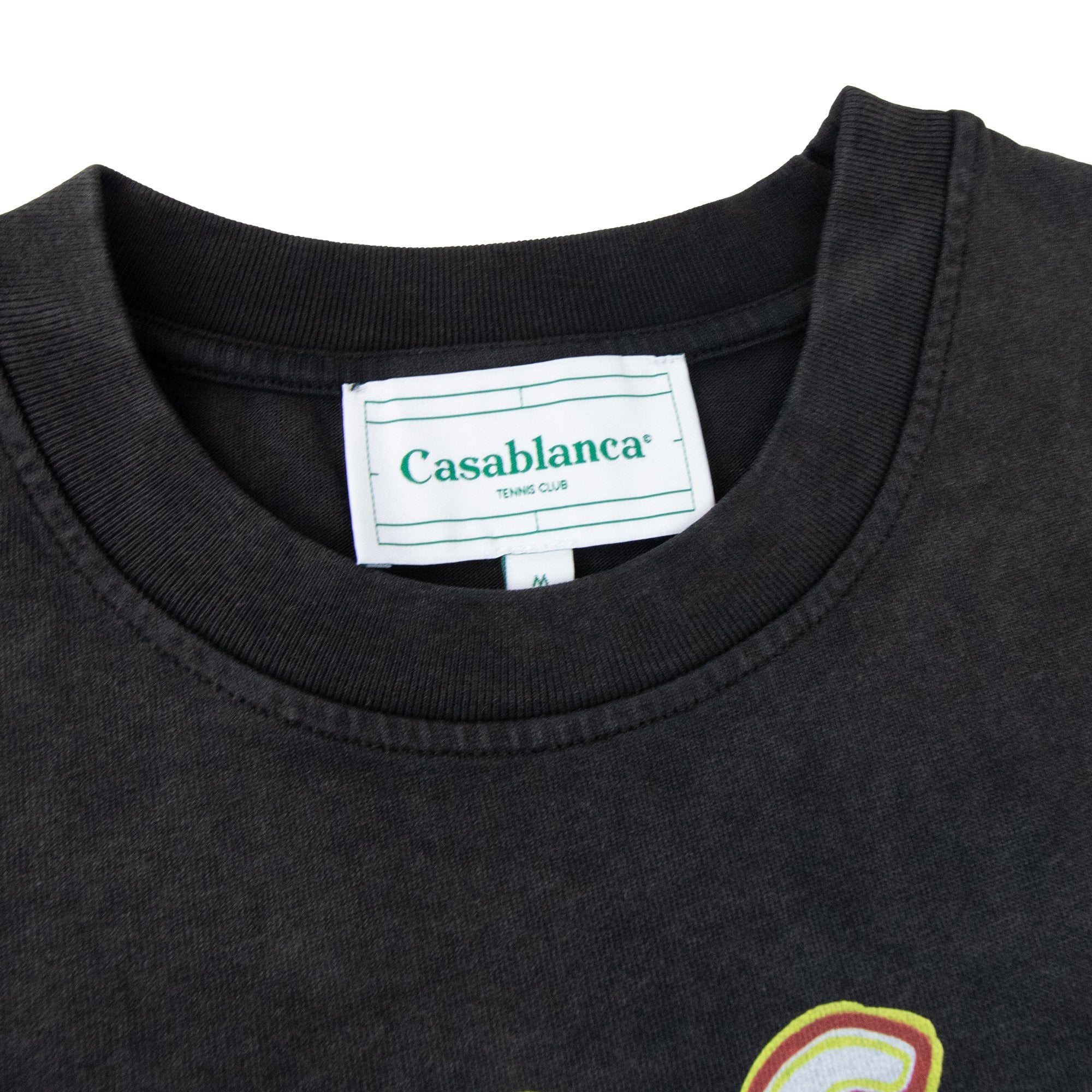 Casablanca Music For The People Print T Shirt Faded Black