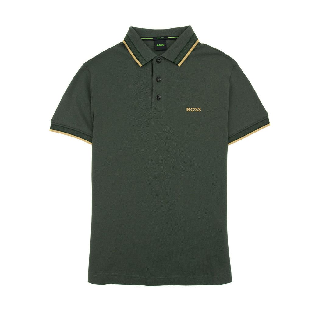 Hugo Boss Embroidered Logo Paddy Polo Green 379