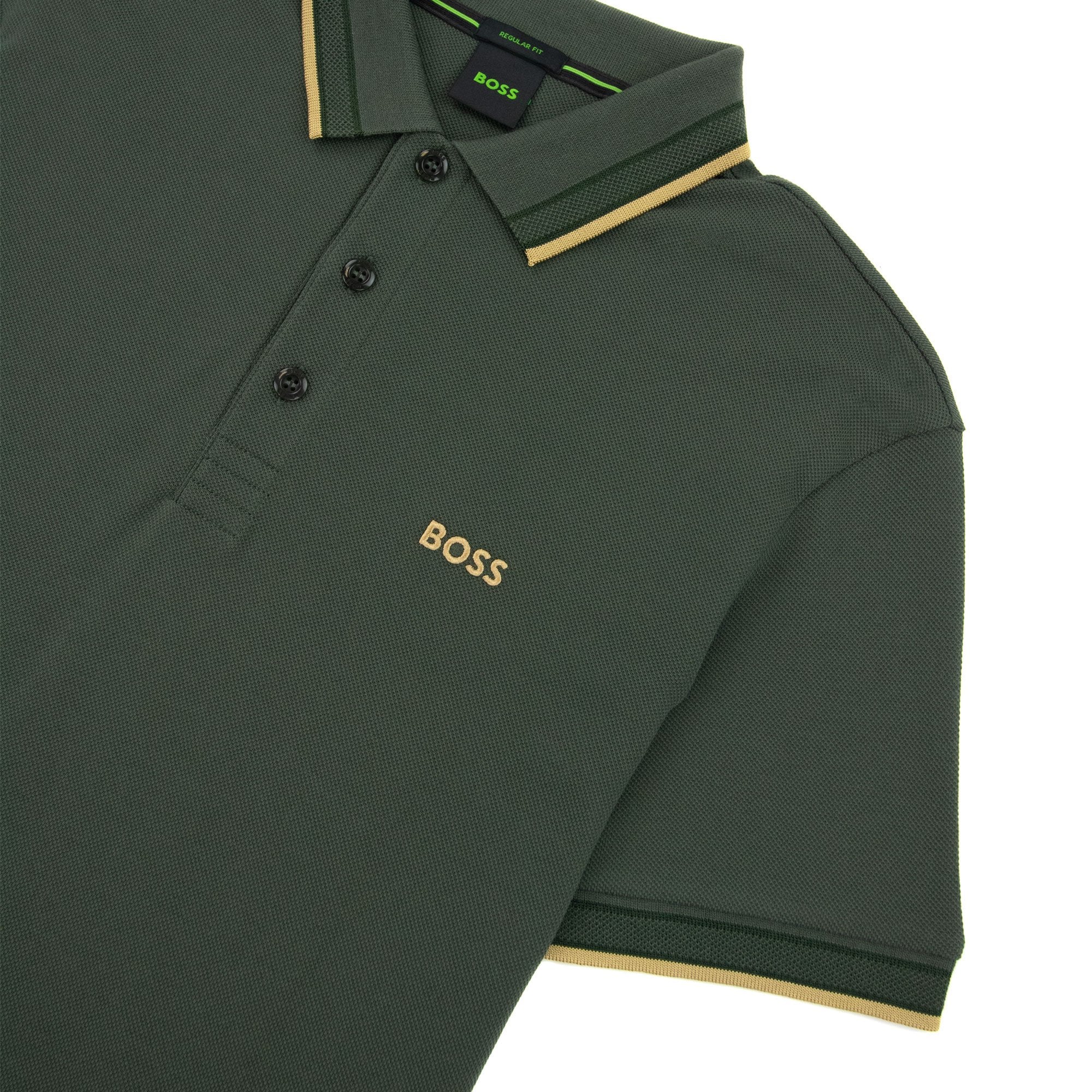 Hugo Boss Embroidered Logo Paddy Polo Green 379
