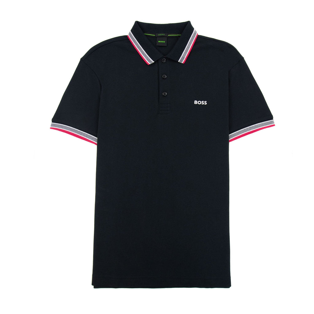 Hugo Boss Embroidered Logo Paddy Polo Black 002