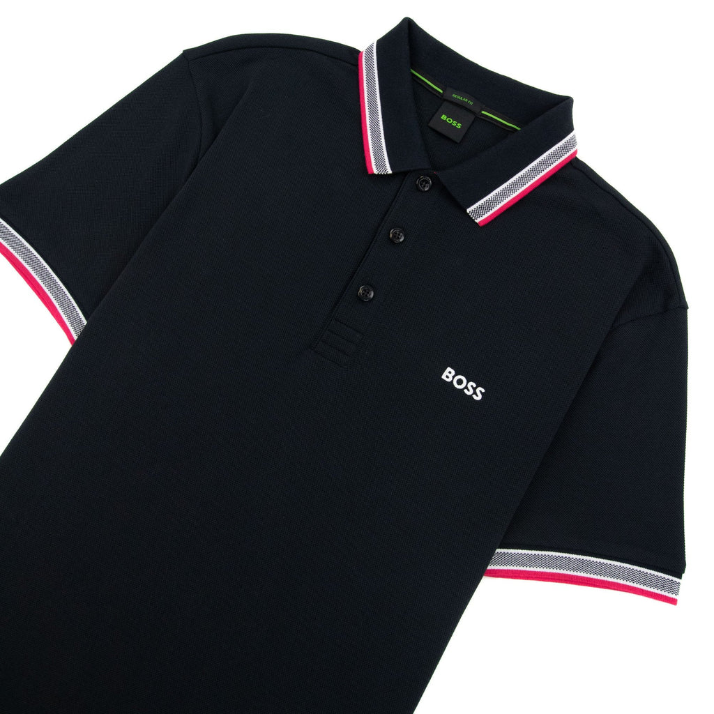 Hugo Boss Embroidered Logo Paddy Polo Black 002