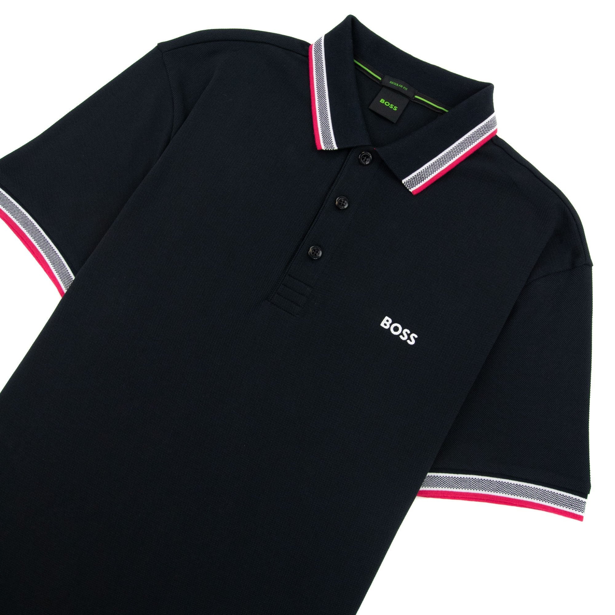 Hugo Boss Embroidered Logo Paddy Polo Black 002