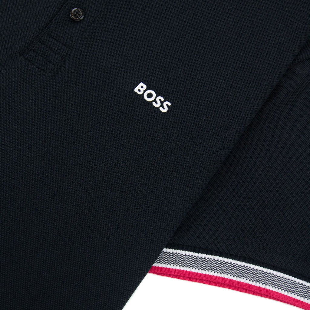 Hugo Boss Embroidered Logo Paddy Polo Black 002