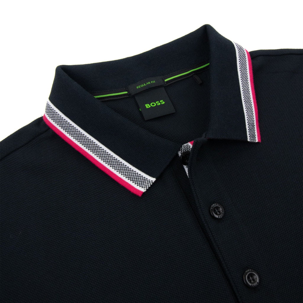 Hugo Boss Embroidered Logo Paddy Polo Black 002