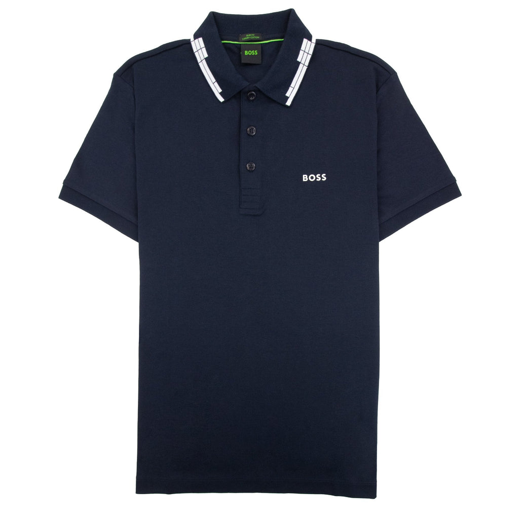 Hugo Boss Paule Slim Fit Laxury Cotton Polo Navy 402