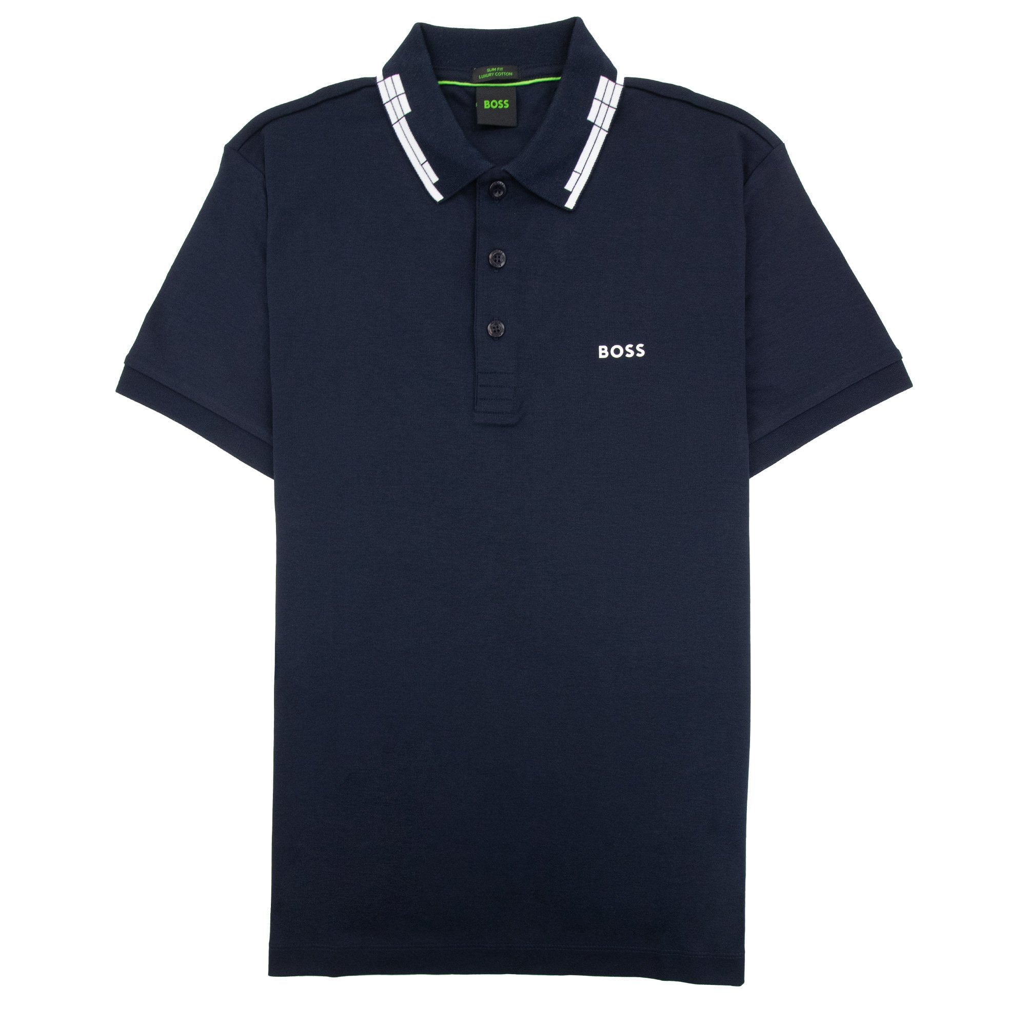 Hugo Boss Paule Slim Fit Laxury Cotton Polo Navy 402