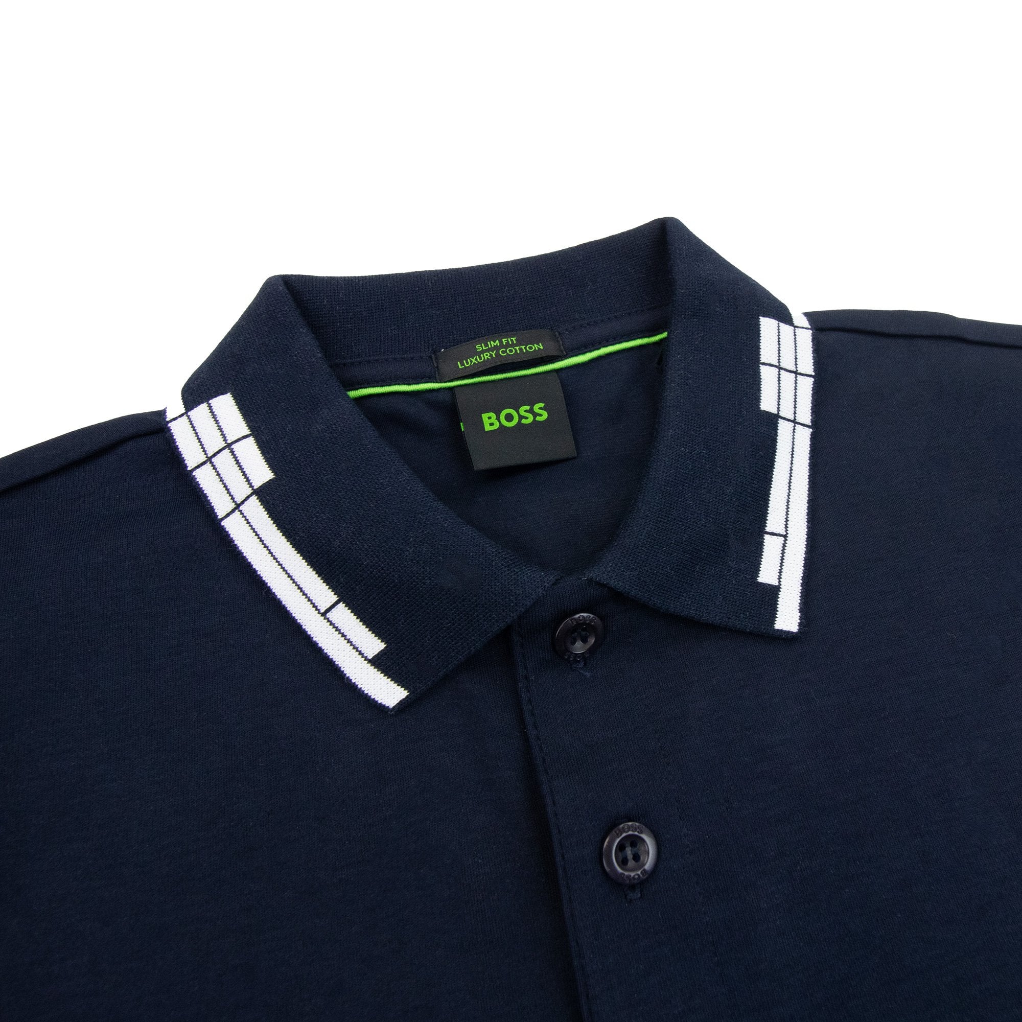 Hugo Boss Paule Slim Fit Laxury Cotton Polo Navy 402