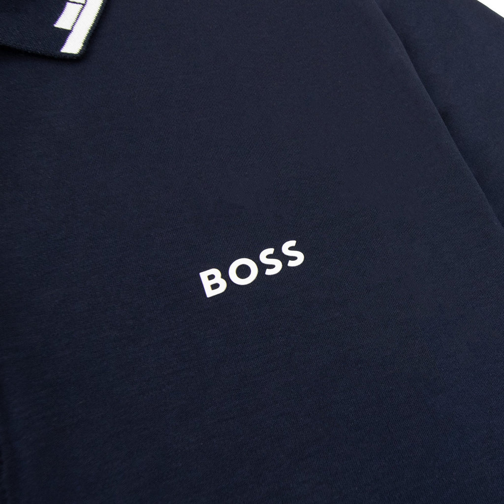 Hugo Boss Paule Slim Fit Laxury Cotton Polo Navy 402
