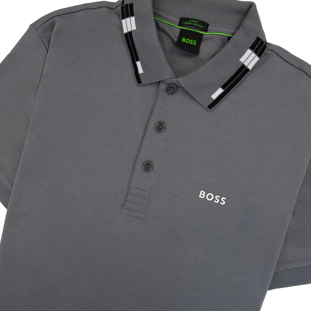 Hugo Boss Paule Slim Fit Laxury Cotton Polo Grey 036