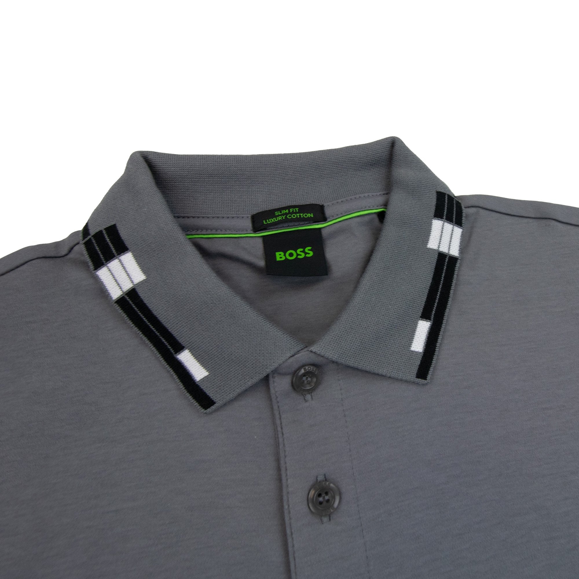 Hugo Boss Paule Slim Fit Laxury Cotton Polo Grey 036