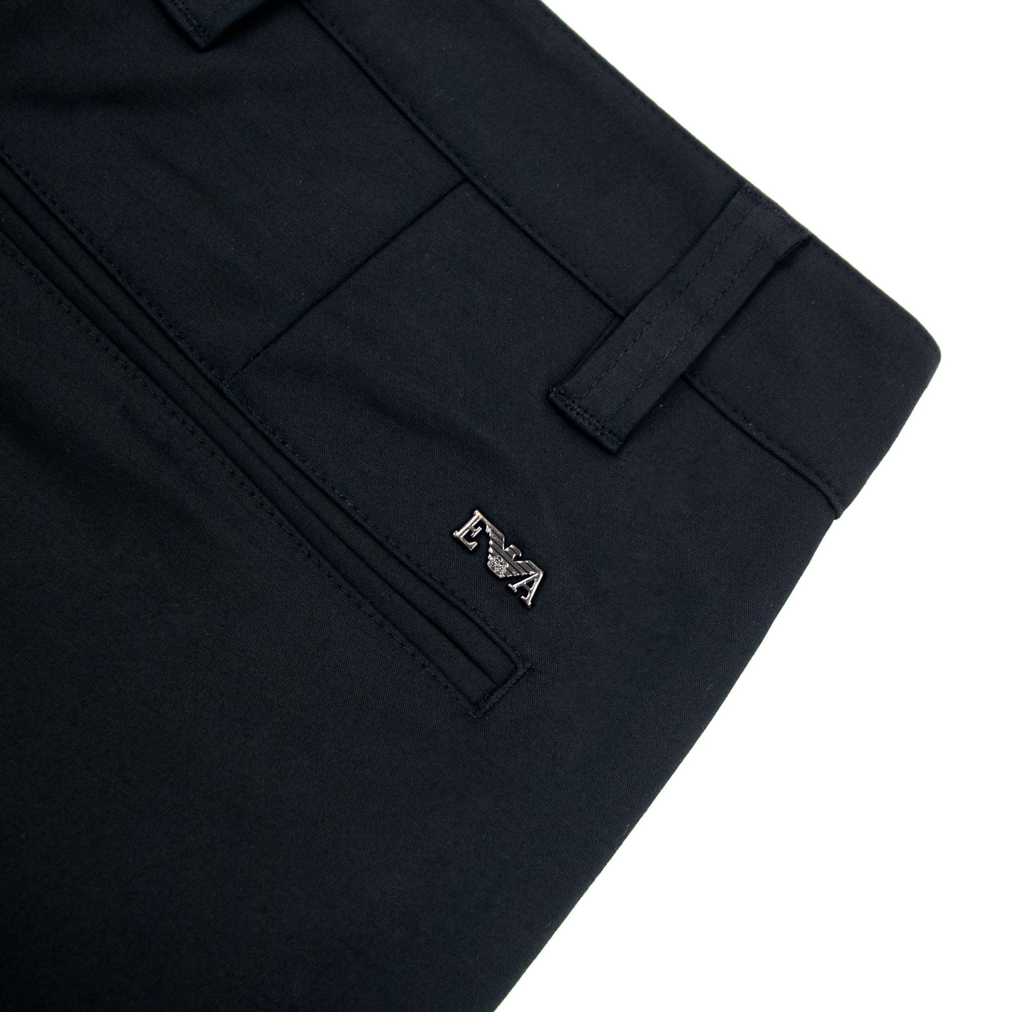 Emporio Armani Gabardine Cotton Shorts Black 999