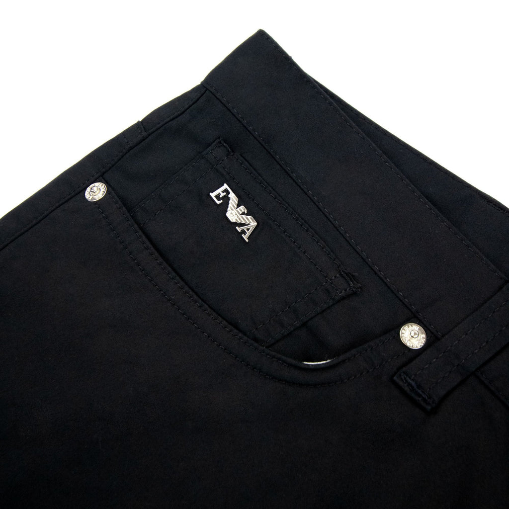 Emporio Armani Lustrous Comfort Cotton Board Shorts Black 999