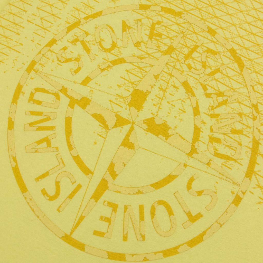 Stone Island Compass Logo T Shirt Yellow V0031
