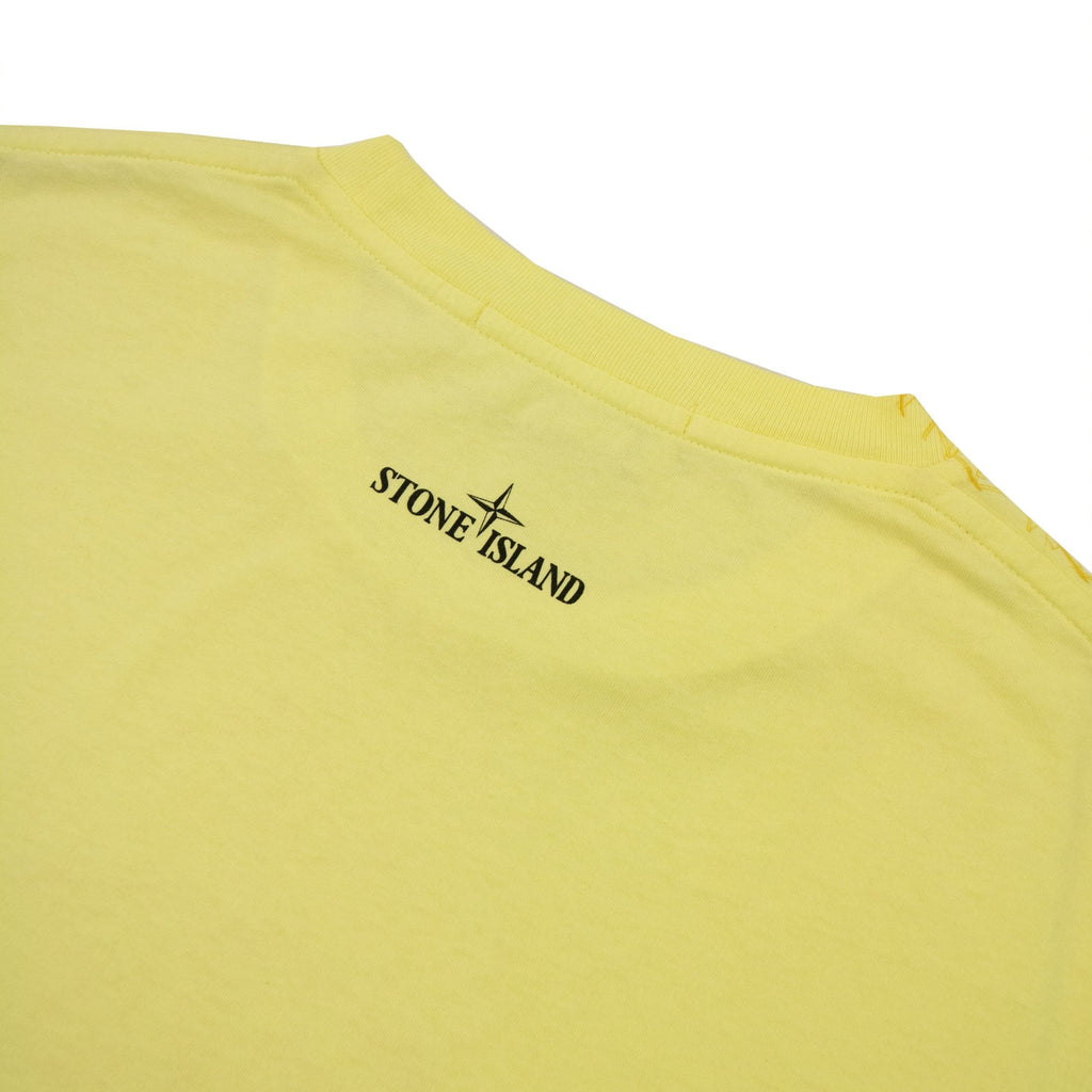 Stone Island Compass Logo T Shirt Yellow V0031