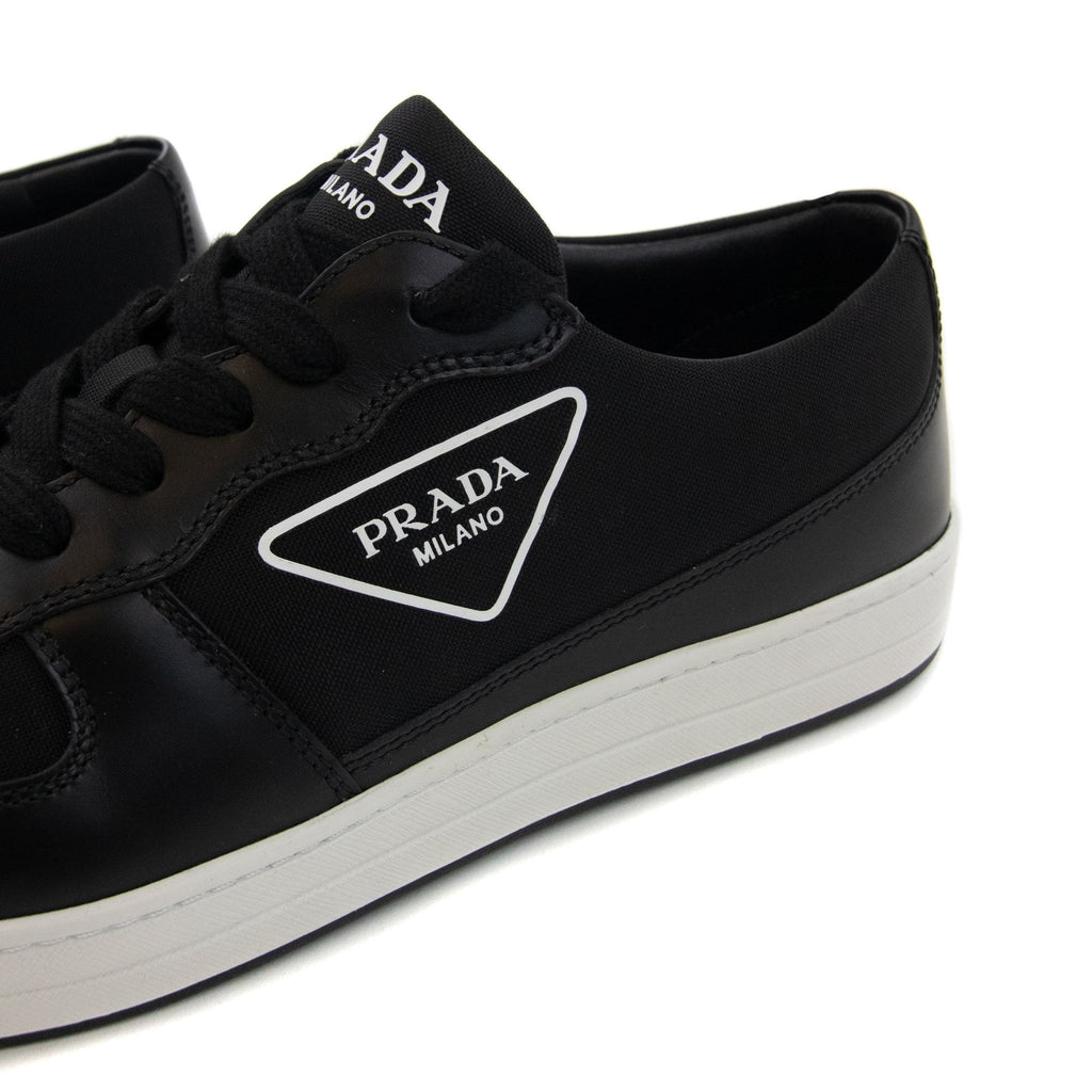 Prada Calzature Uomo Low Top Leather Trainer Black