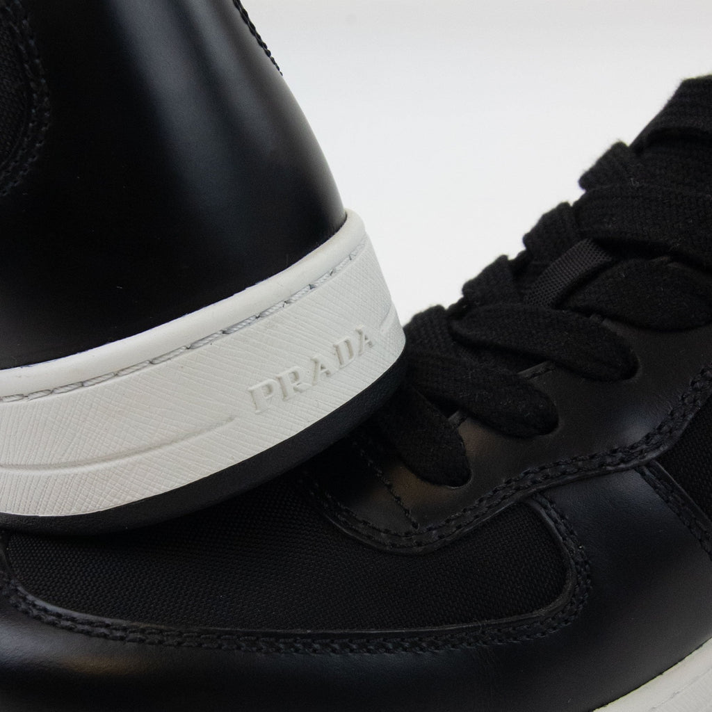 Prada Calzature Uomo Low Top Leather Trainer Black