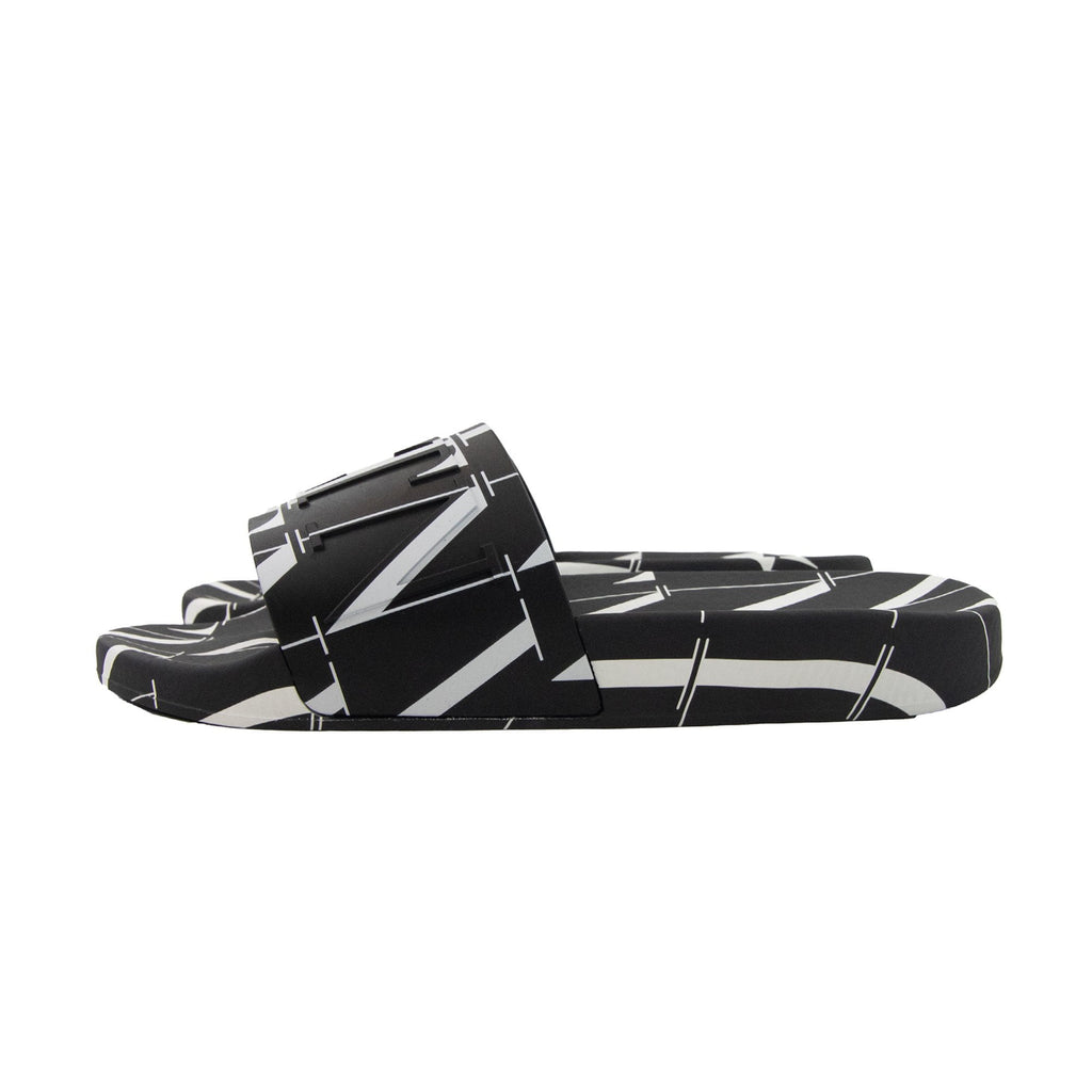Valentino Vltn Rubber Slides Black/white
