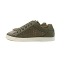 Fendi Laser Cut Micro Logo Sneakers Military Green
