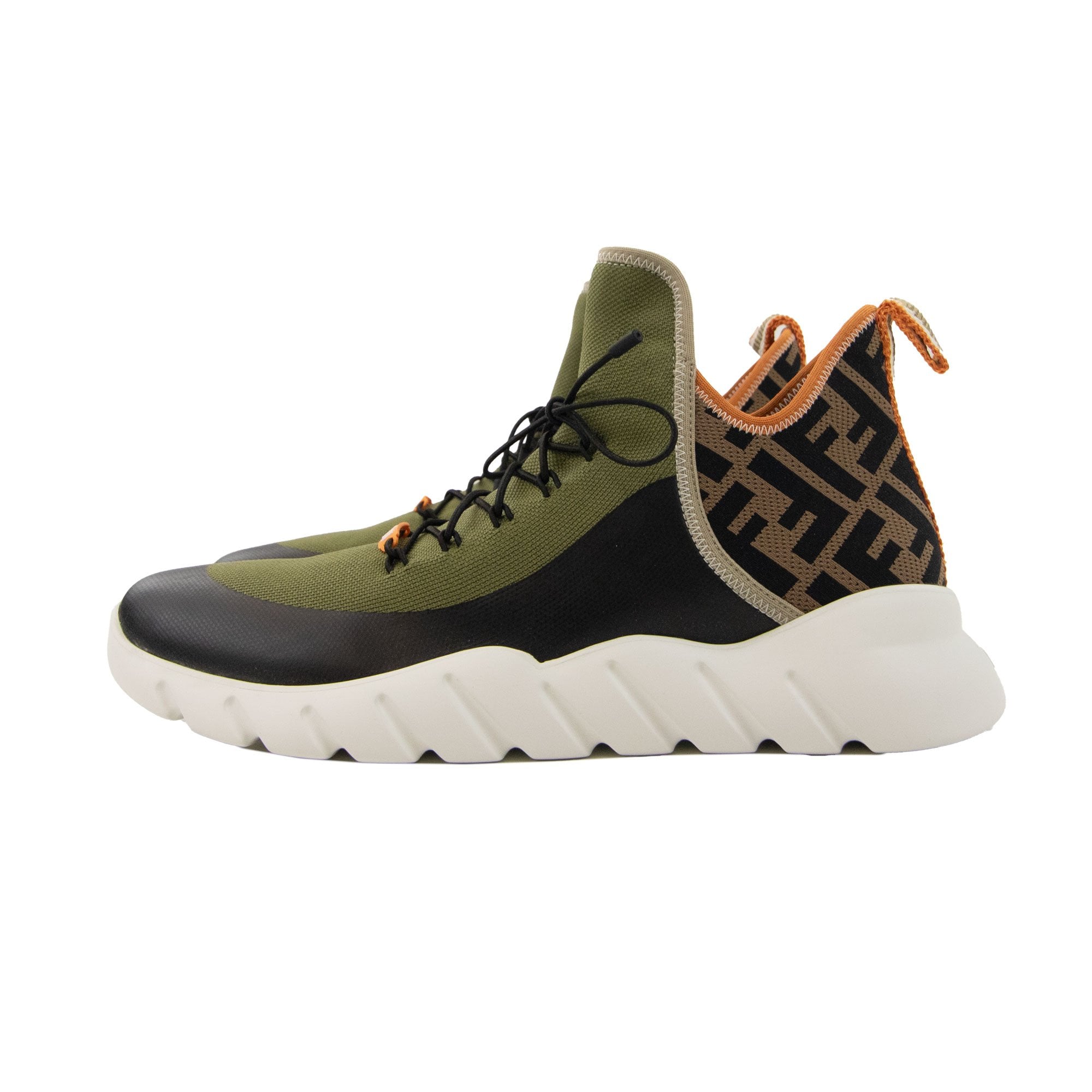 Fendi Knit High Top Sneakers Multi
