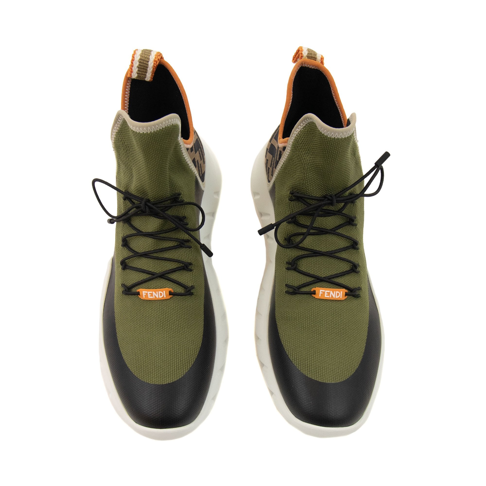 Fendi Knit High Top Sneakers Multi