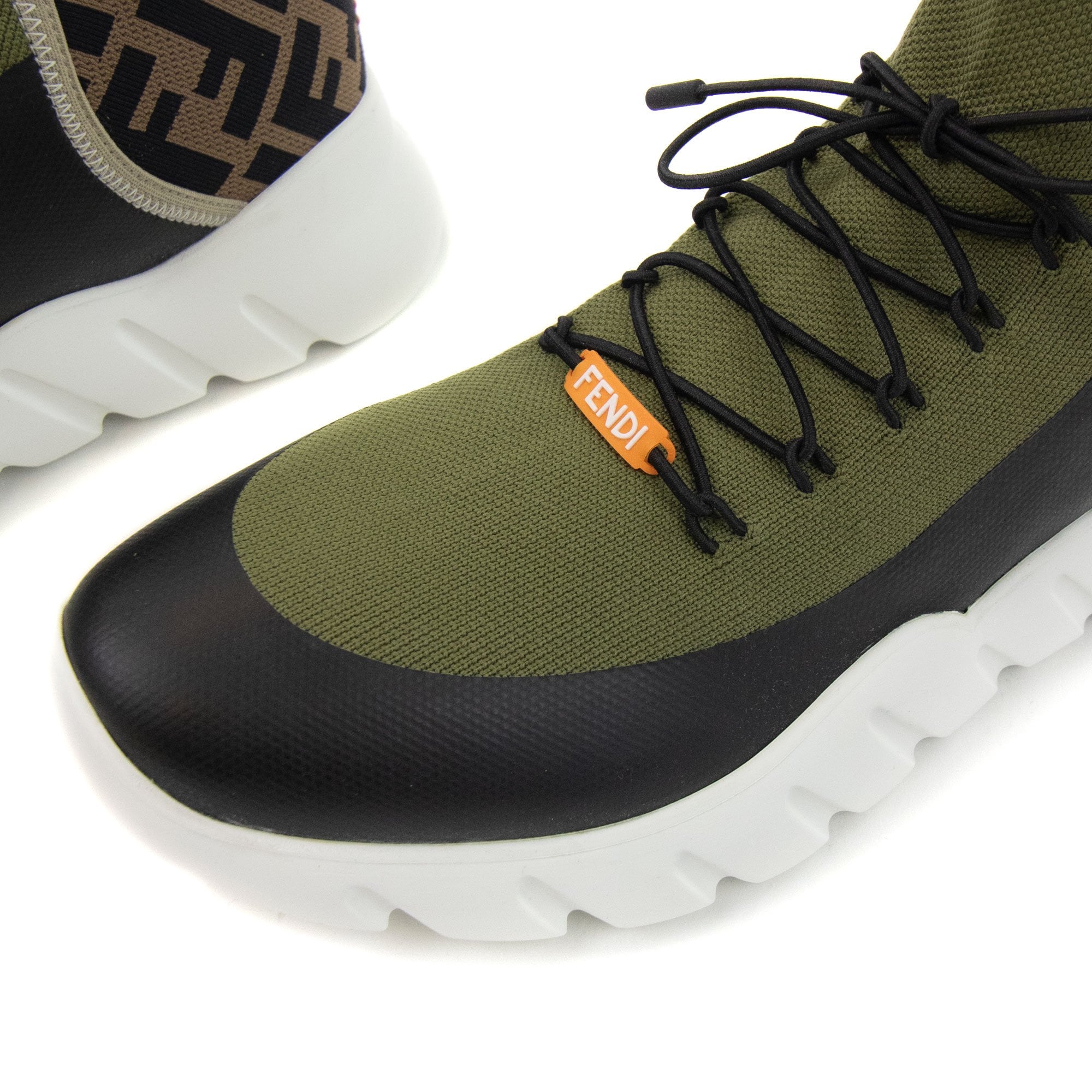 Fendi Knit High Top Sneakers Multi