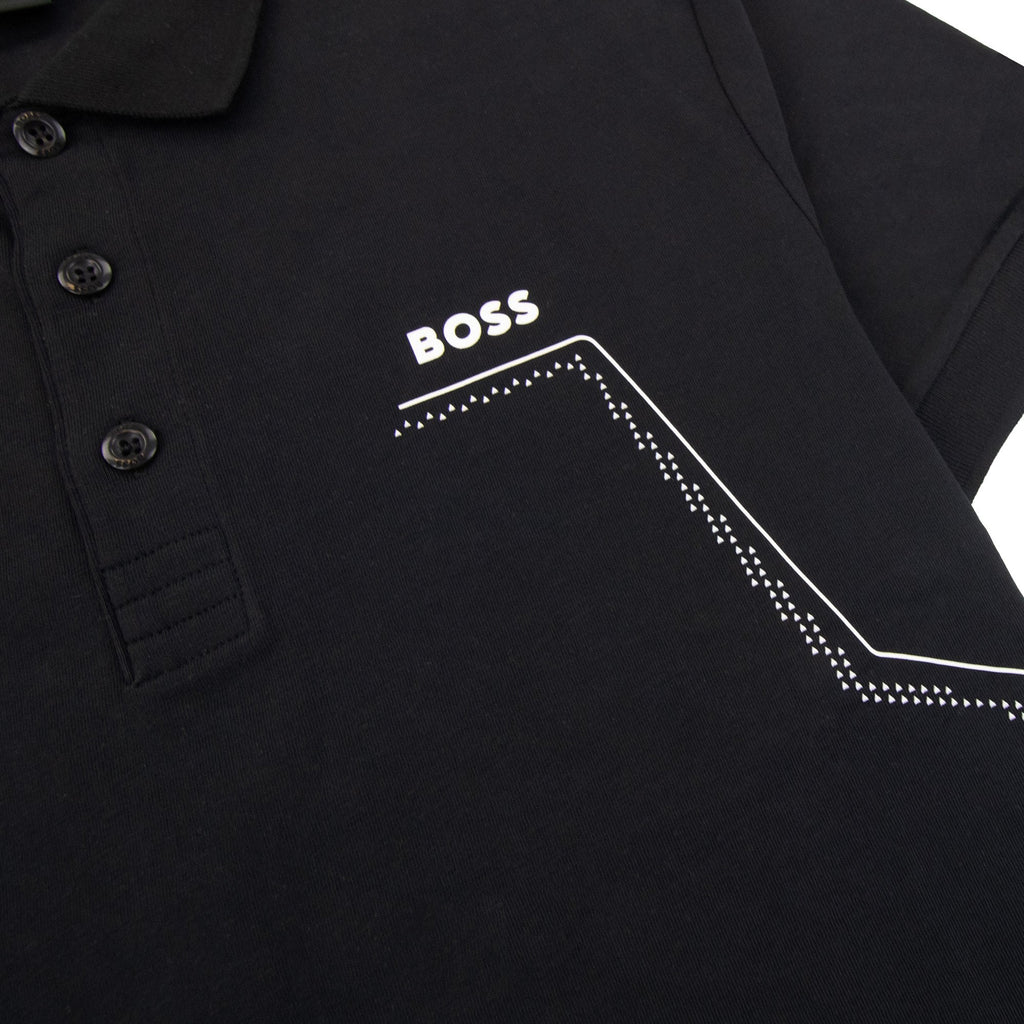 Hugo Boss Paddy 3 Regular Fit Polo Black 001