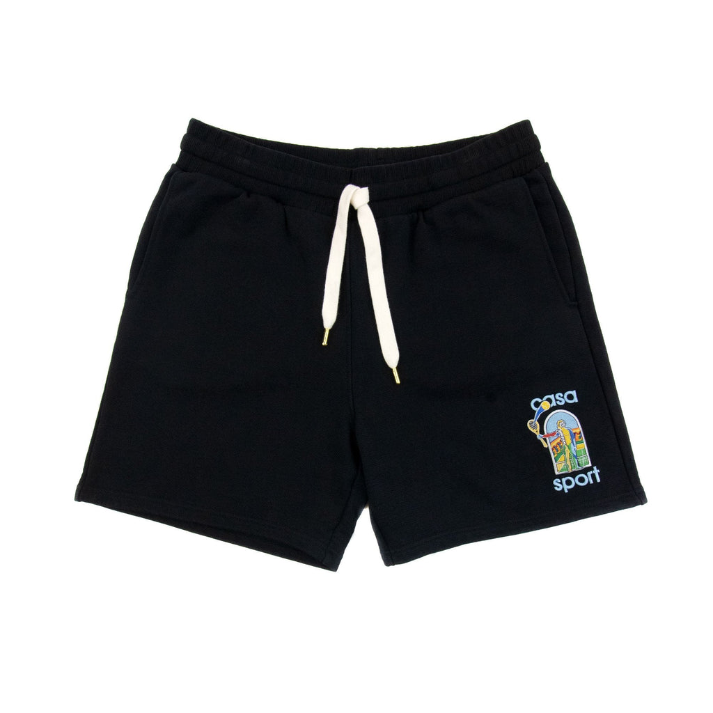 Casablanca Le Jeu Colore Embroidered Sweat Short Black 003