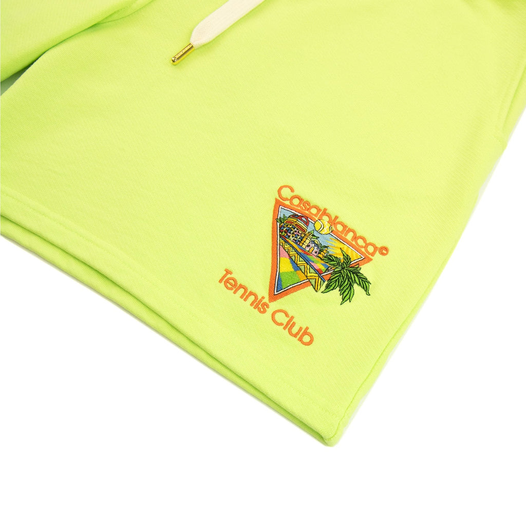Casablanca Afro Cubism Tennis Club Sweatshort Pale Green