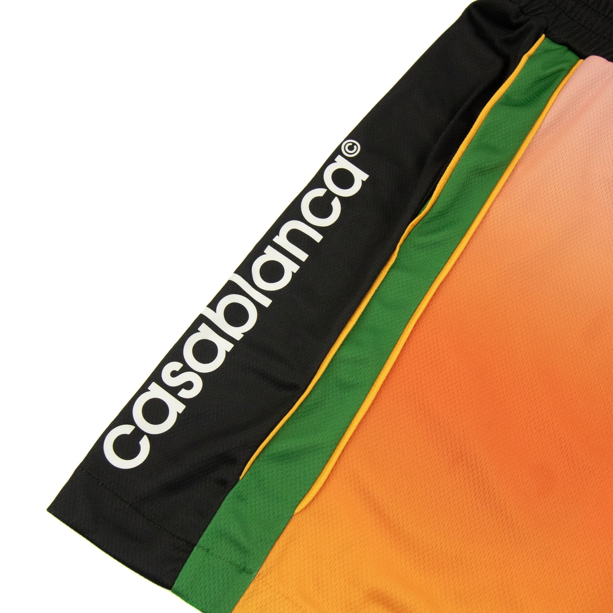 Casablanca Gradient Football Shorts Bird Eye Mesh