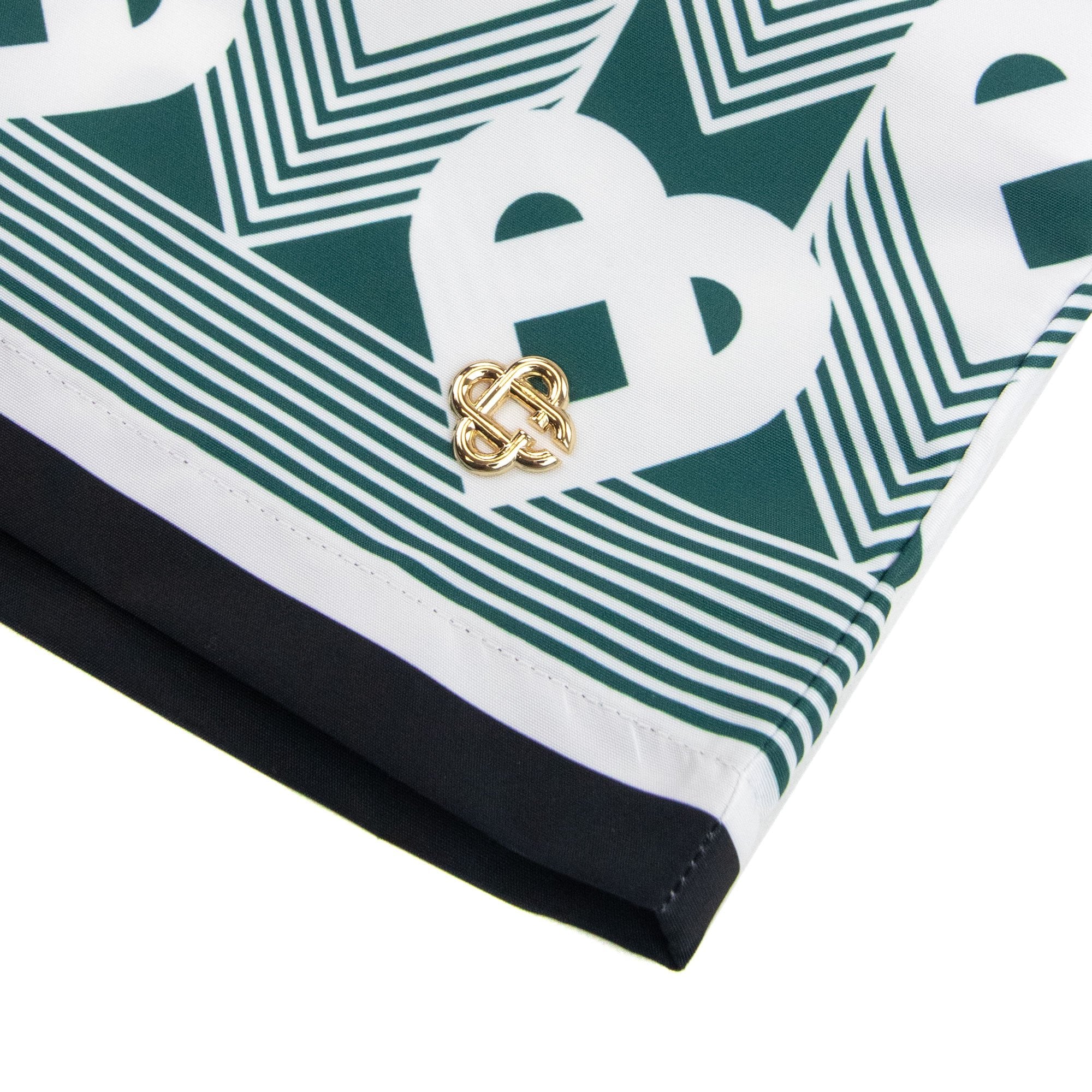 Casablanca Heart Monogram Swim Shorts Green/white