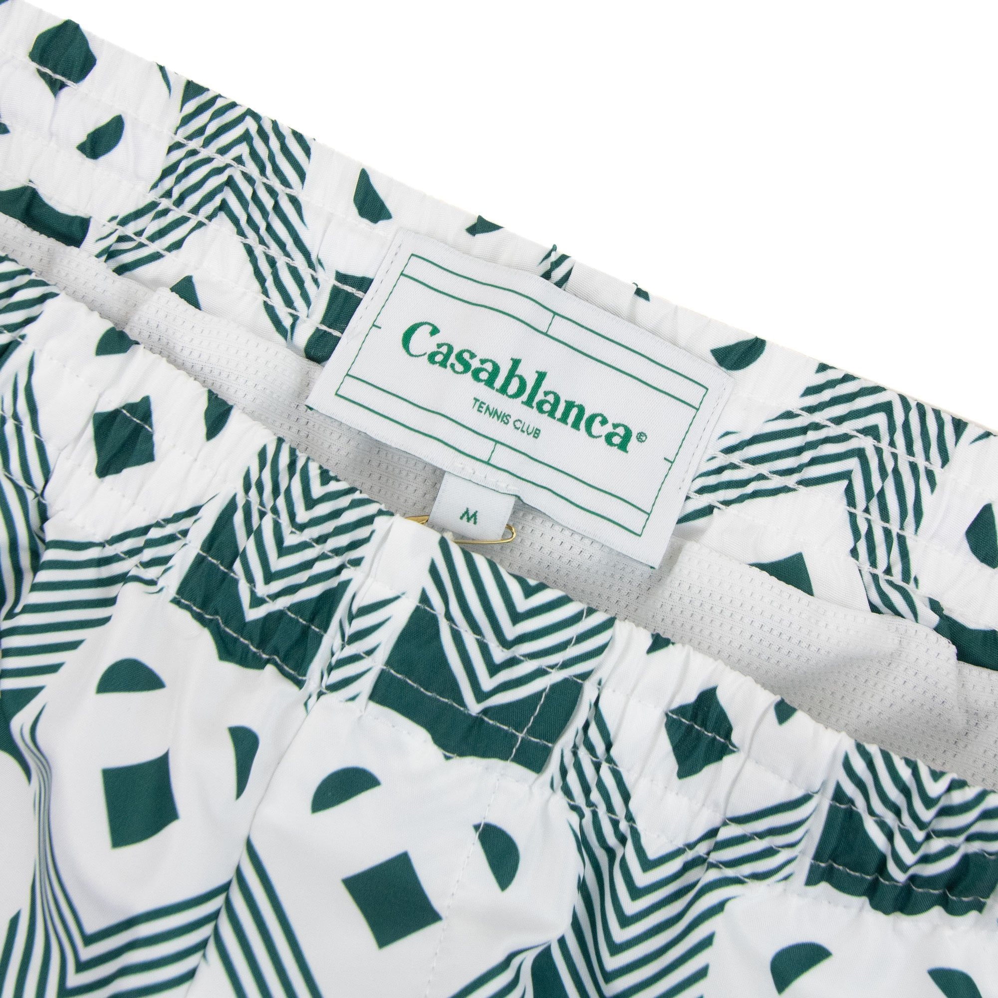 Casablanca Heart Monogram Swim Shorts Green/white
