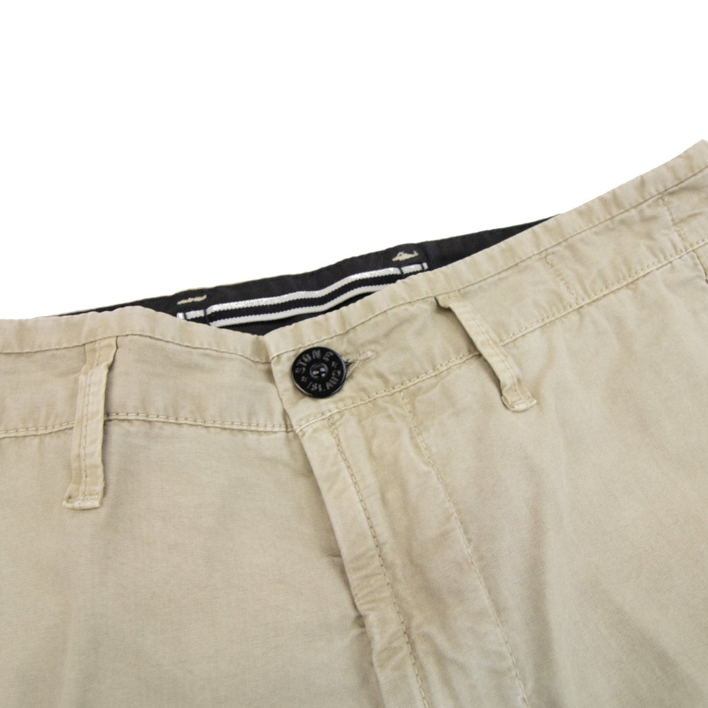 Stone Island L11wa Garment Dyed Canvas Shorts Beige V0195